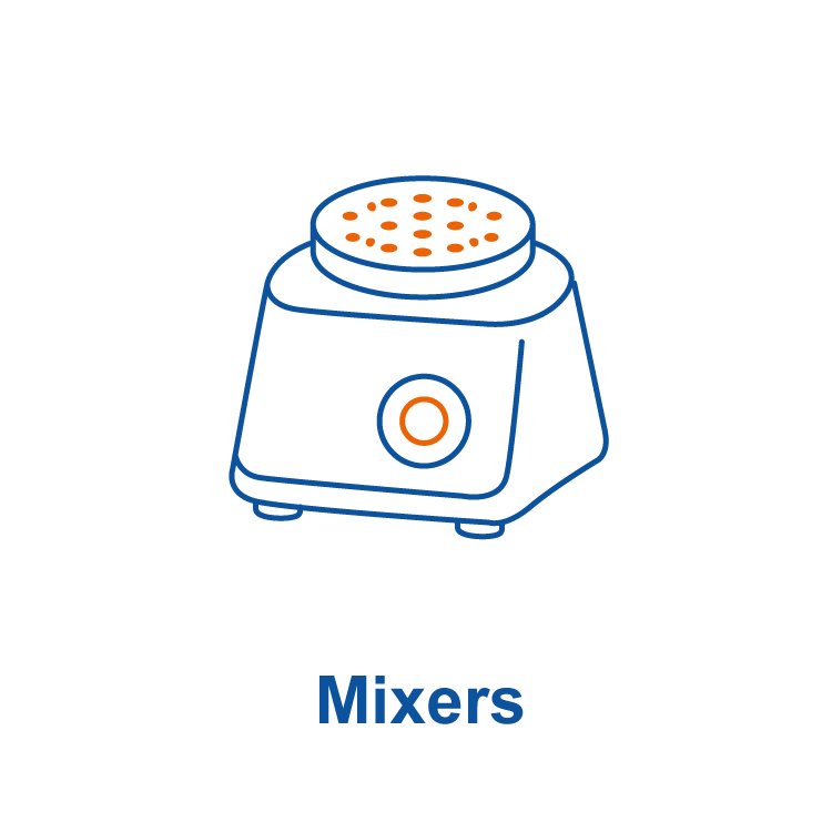 Vortex mixer icon representing laboratory mixing equipment used for rapid sample blending in life science research, clinical diagnostics, and laboratory workflows.