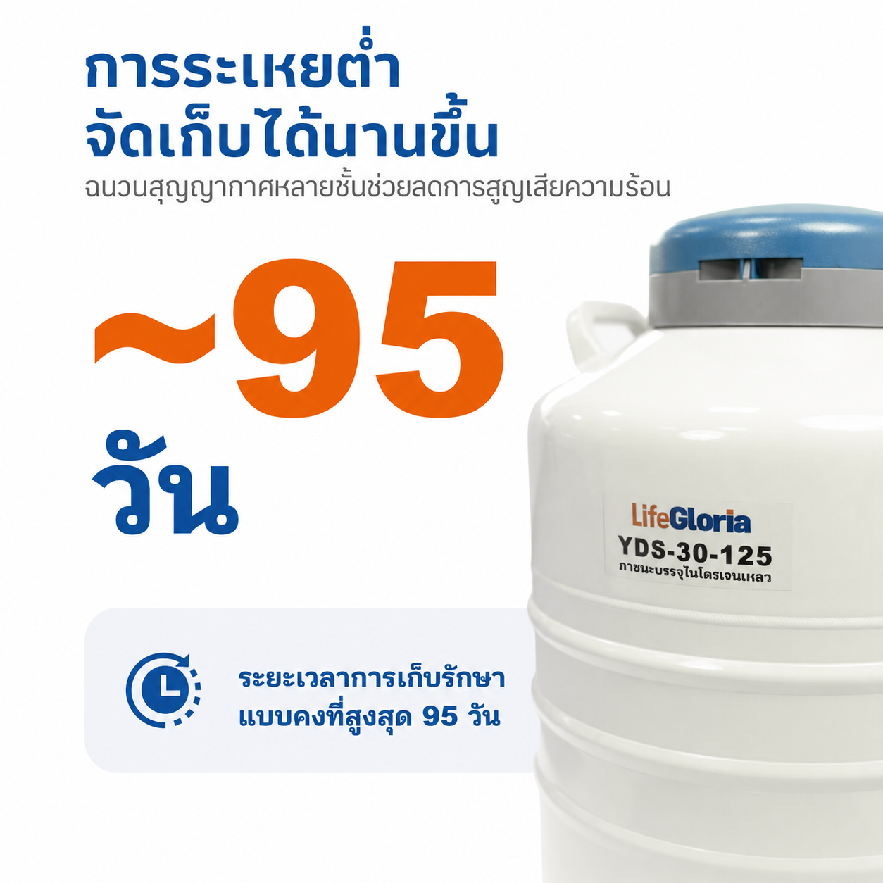 ถังดีวาร์เก็บไนโตรเจนเหลว 2–50 ลิตร | การเก็บรักษาตัวอย่างชีวภาพแบบไครโอเจนิก