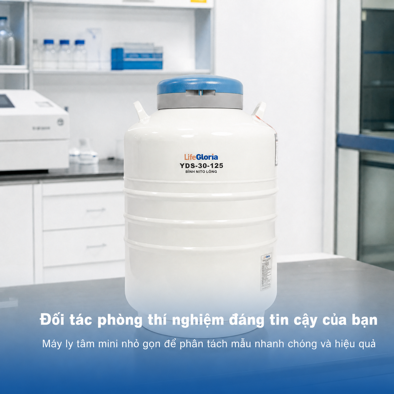 Bình Dewar lưu trữ nitơ lỏng, 2–50 L | Lưu trữ lạnh sâu mẫu sinh học