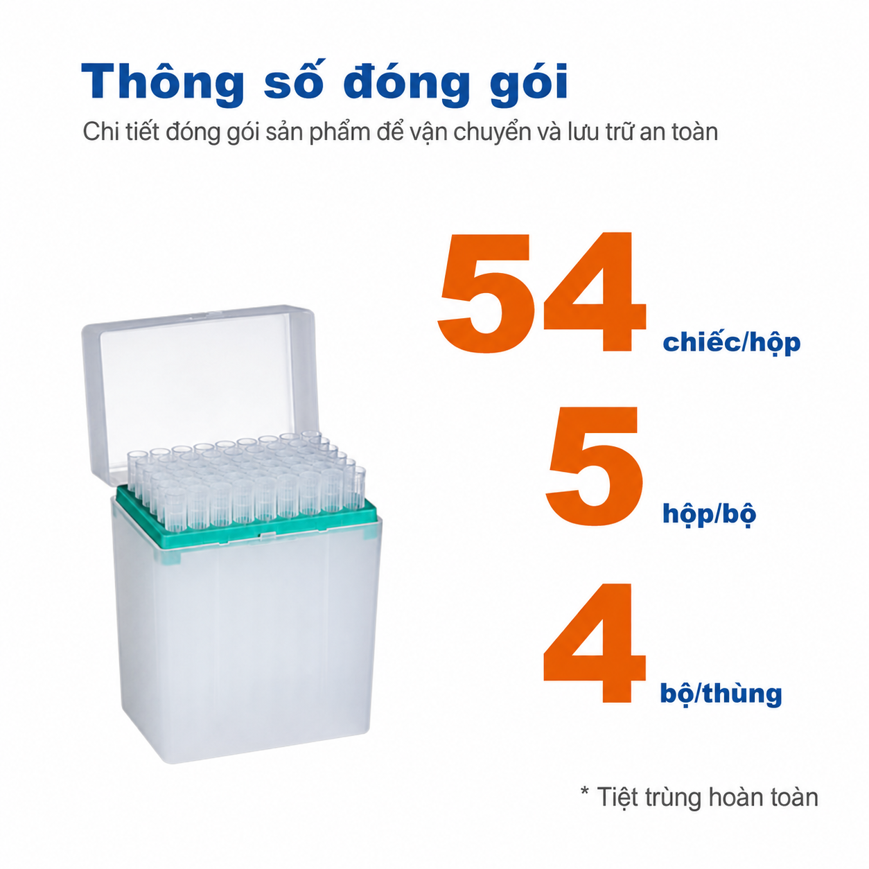 ทิปปิเปตปลอดเชื้อแบบแร็ก 5 mL | ใส 24 ทิป/กล่อง 20 กล่อง/ลัง