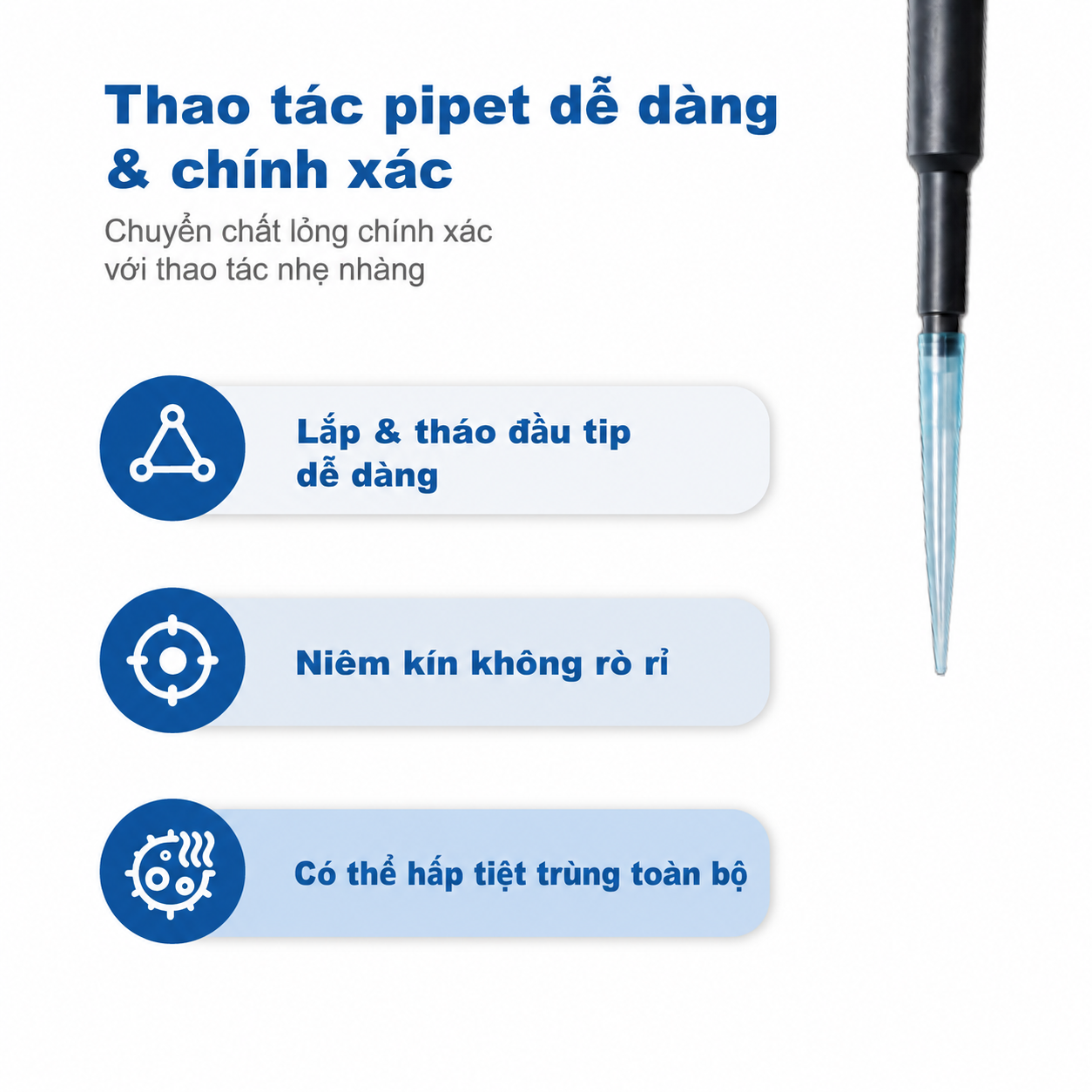 Đầu tip pipet vô trùng dạng rack, 0,5–10 µL đến 10 mL | Đầu tip phòng thí nghiệm nhiều thể tích