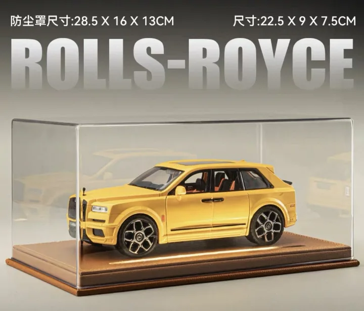 【1:20 Rolls-Royce Cullinan】大號1:20勞斯萊斯庫里南合金汽車模型 內置雨傘可拿出 折疊後視鏡 前後車燈可亮 四輪避震 車門均可開