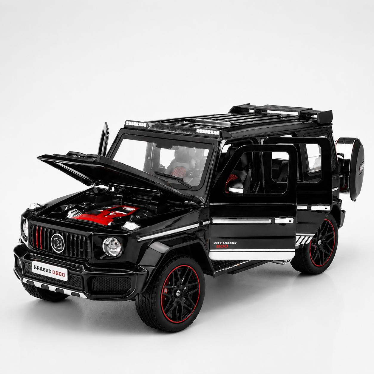 【1/24 BRABUS G 800 】比例1/24賓士巴博斯G800 越野合金汽車模型 