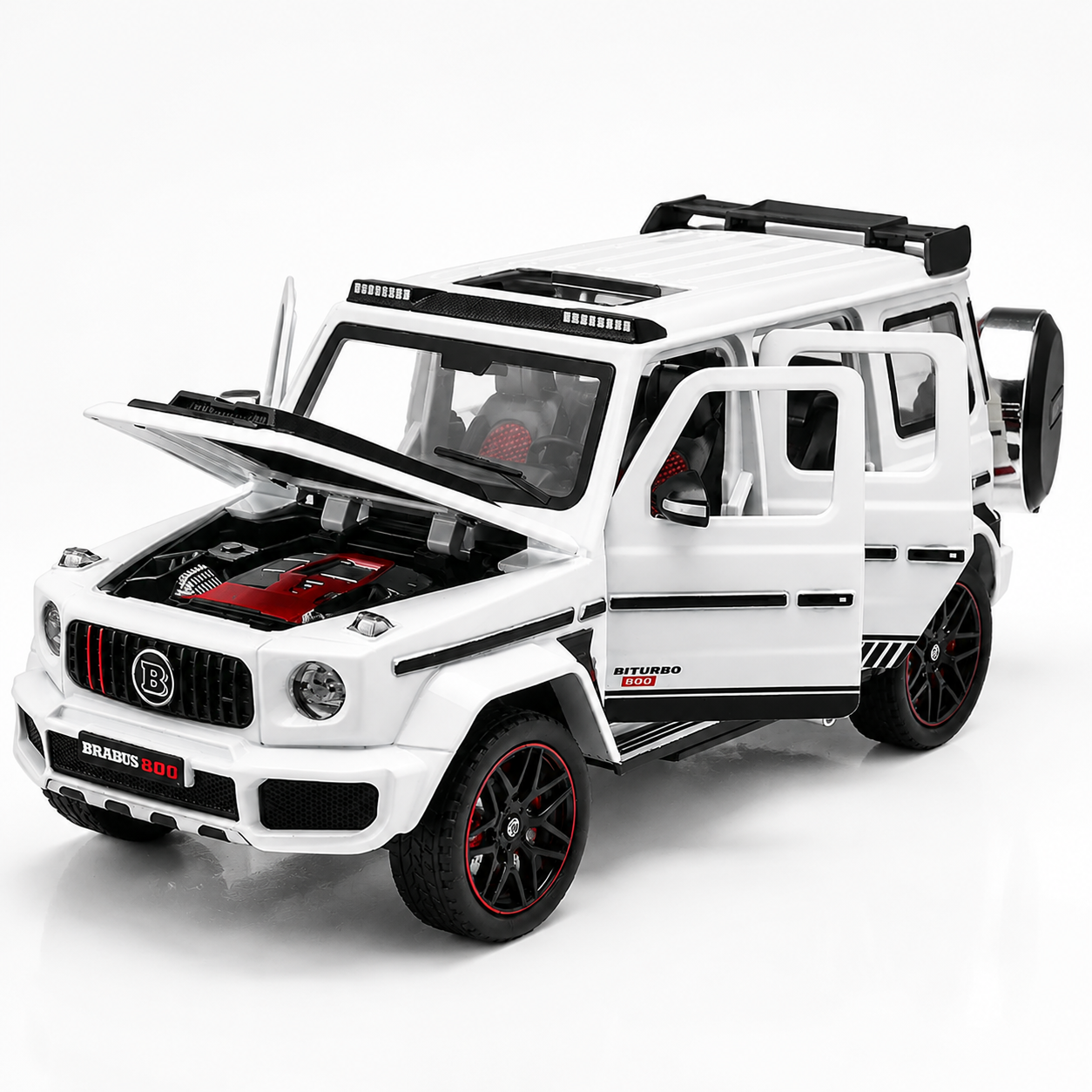【1/24 BRABUS G 800 】比例1/24賓士巴博斯G800 越野合金汽車模型 