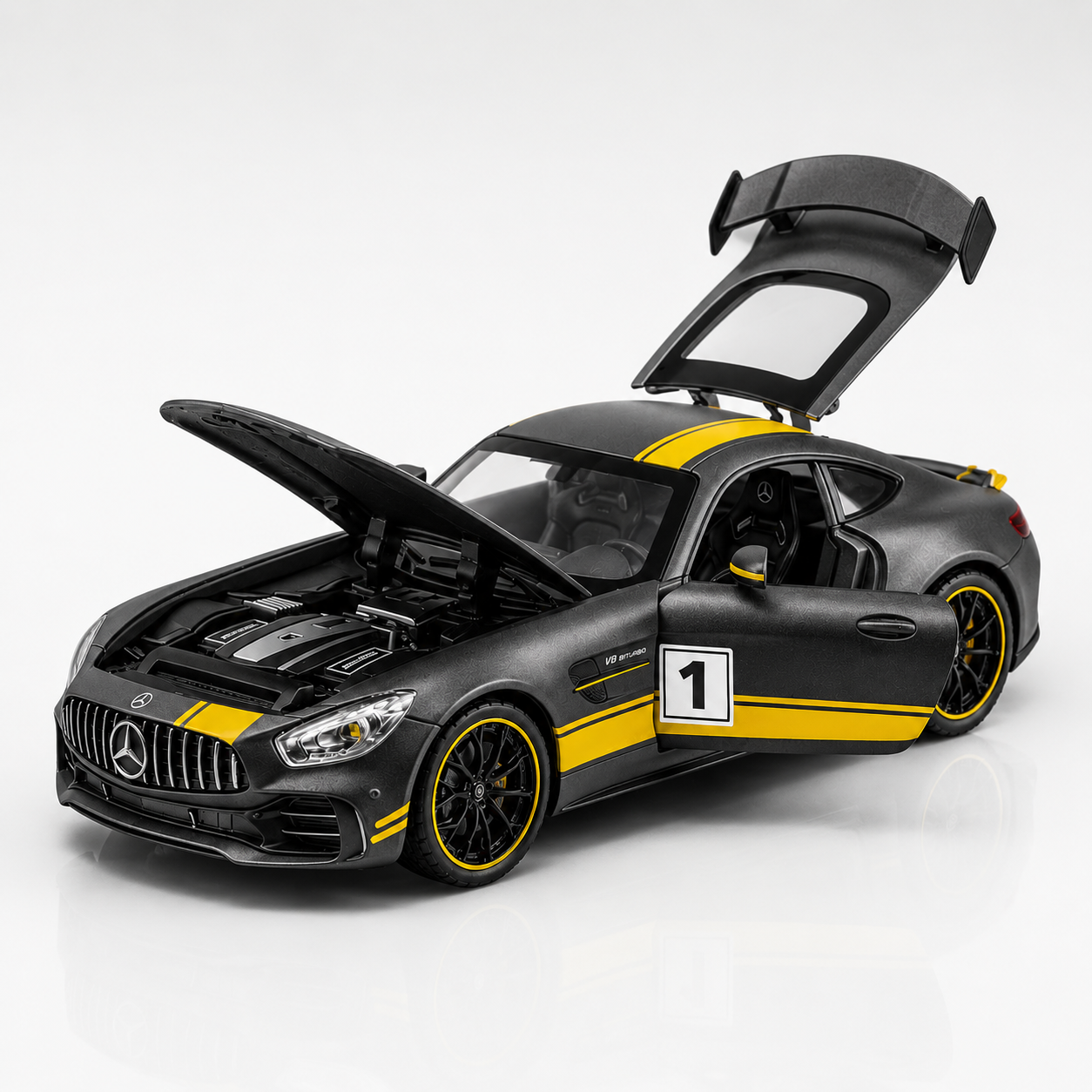 【1/24 ‎Mercedes AMG GT 】比例1/24梅賽德斯賓士AMG GT合金汽車模型 