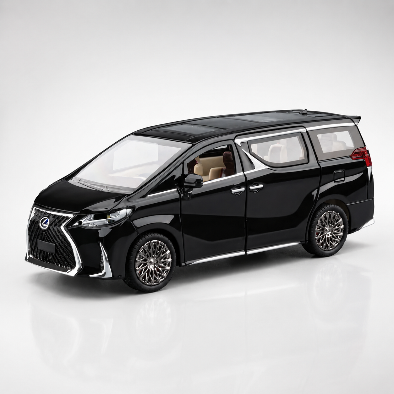 【1/24 Lexus LM 300h 】比例1/24凌志 LM 300H 合金汽車模型 