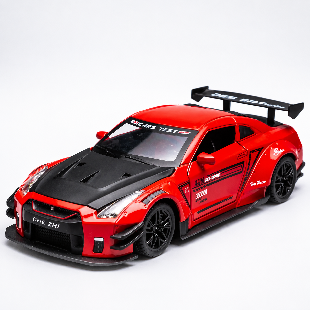 【1/24 Nissan GT-R 】比例1/24日產 GTR R35高性能賽車合金汽車模型 