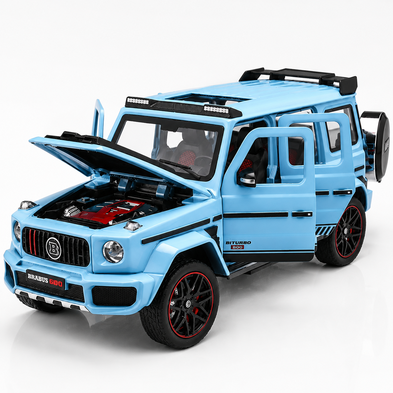 【1/24 BRABUS G 800 】比例1/24賓士巴博斯G800 越野合金汽車模型 