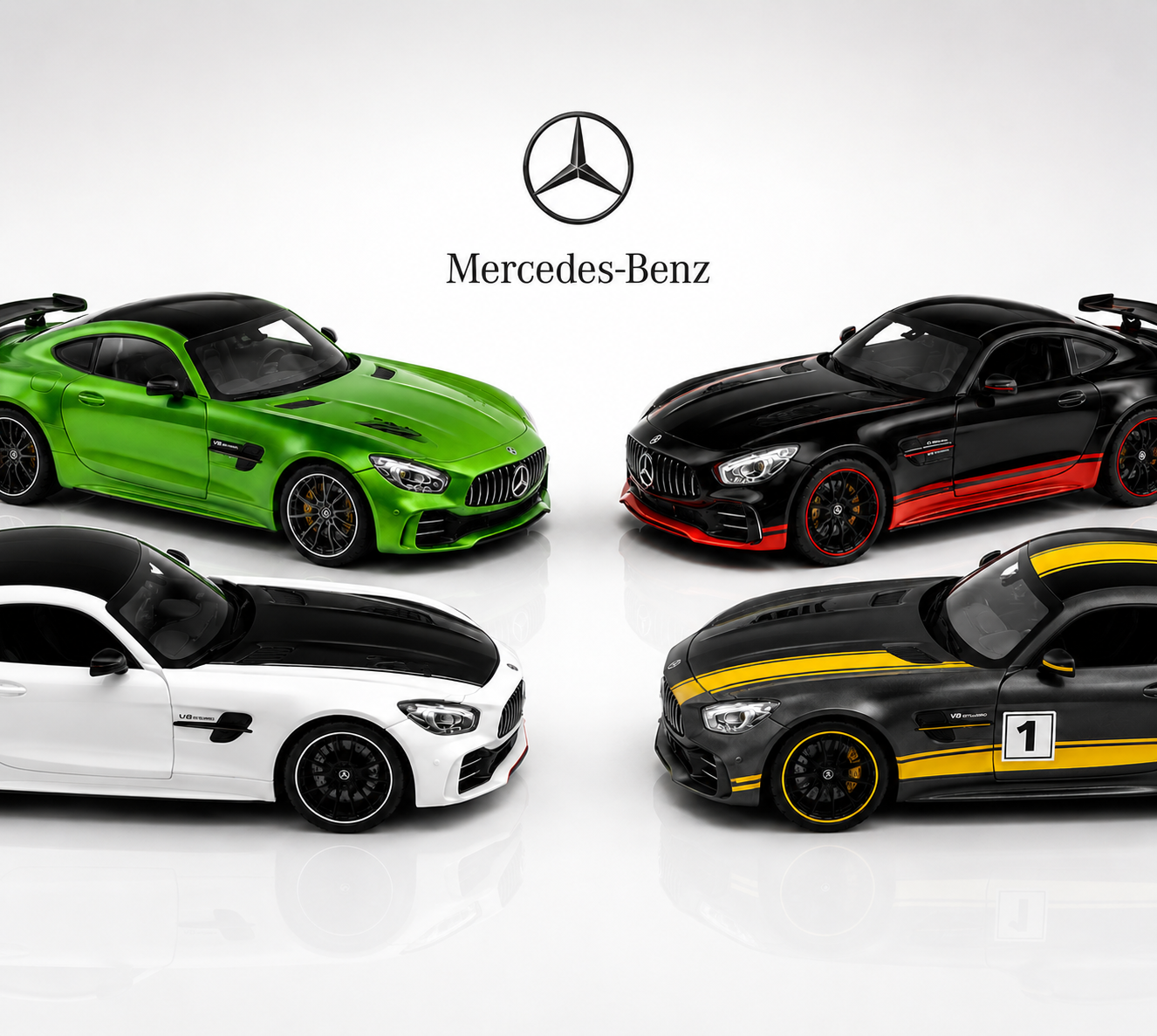 【1/24 ‎Mercedes AMG GT 】比例1/24梅賽德斯賓士AMG GT合金汽車模型 