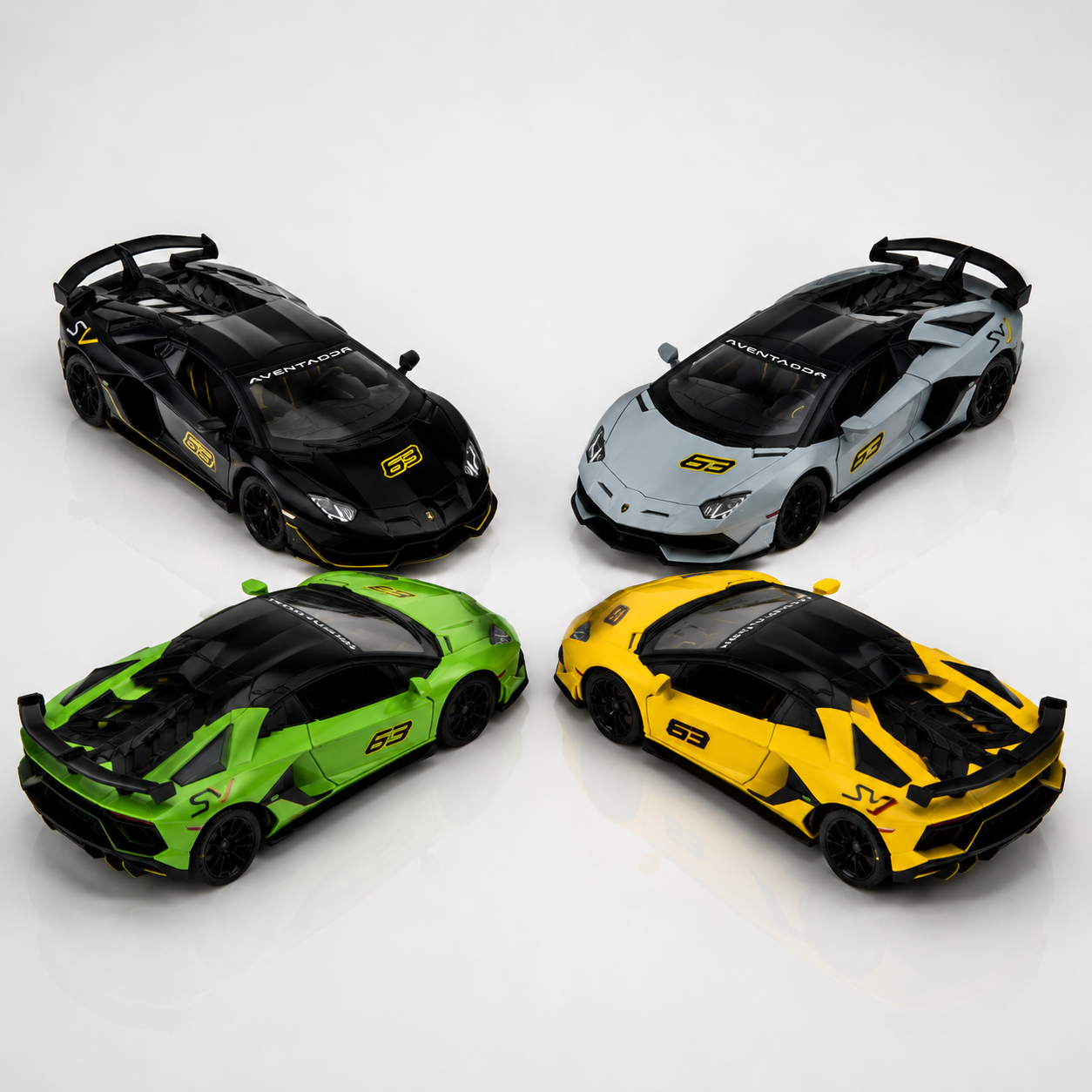 【1/24 ‎Lamborghini Aventador SVJ 63 】比例1/24藍寶堅尼超跑合金汽車模型 