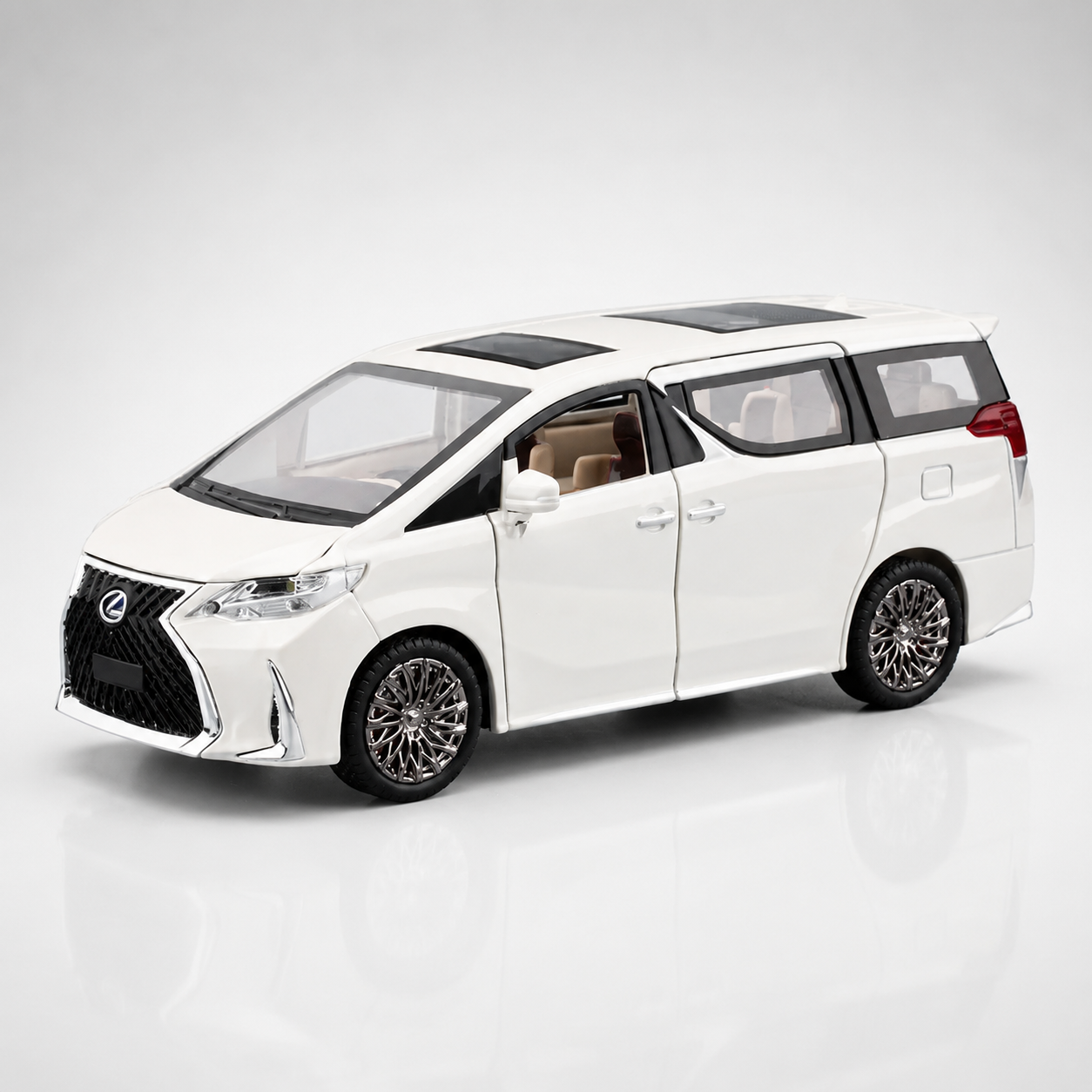 【1/24 Lexus LM 300h 】比例1/24凌志 LM 300H 合金汽車模型 