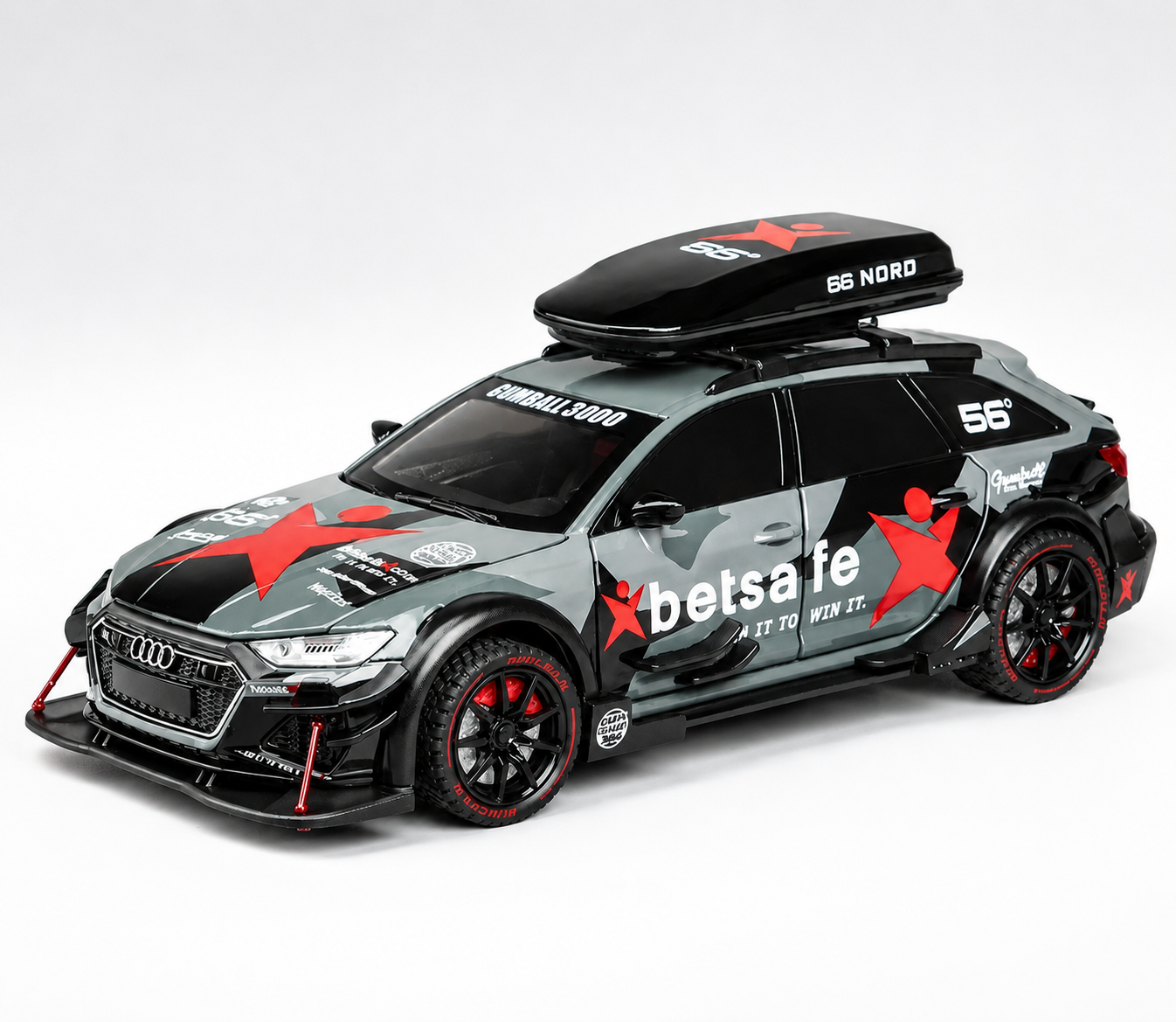 【1/24 ‎Audi-RS6 Avant 】比例1/24奧迪RS6賽道改裝版合金汽車模型 