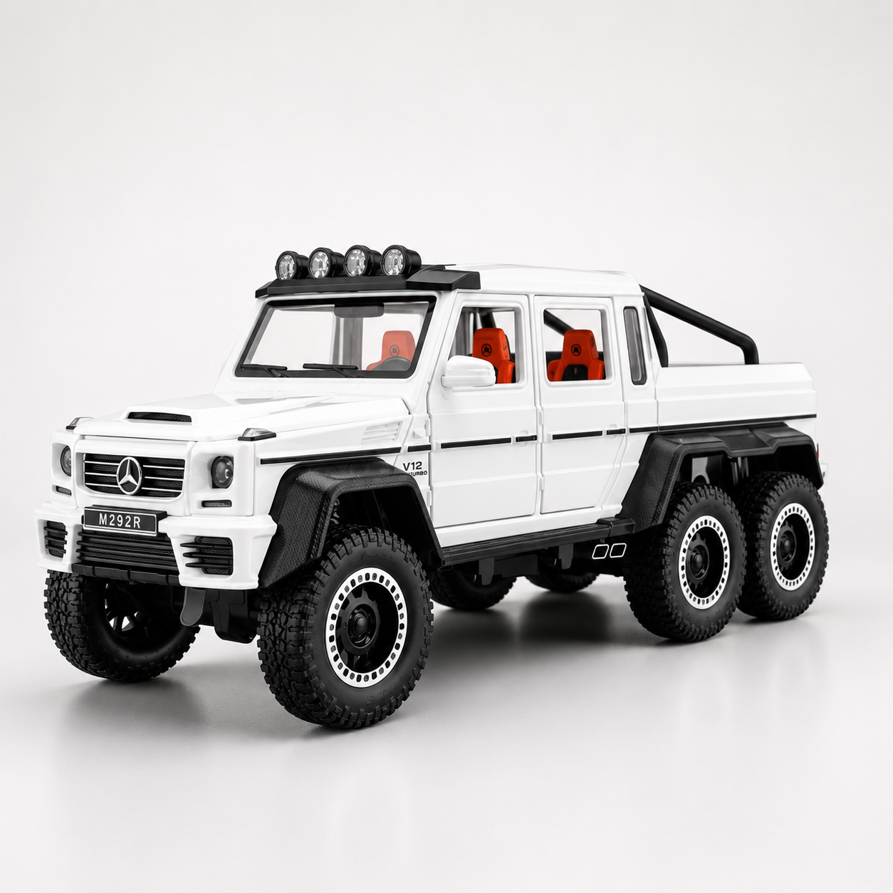 【1/20 BenzAMG 6*6模型】比例1/20 賓士AMG改裝版越野車模型 