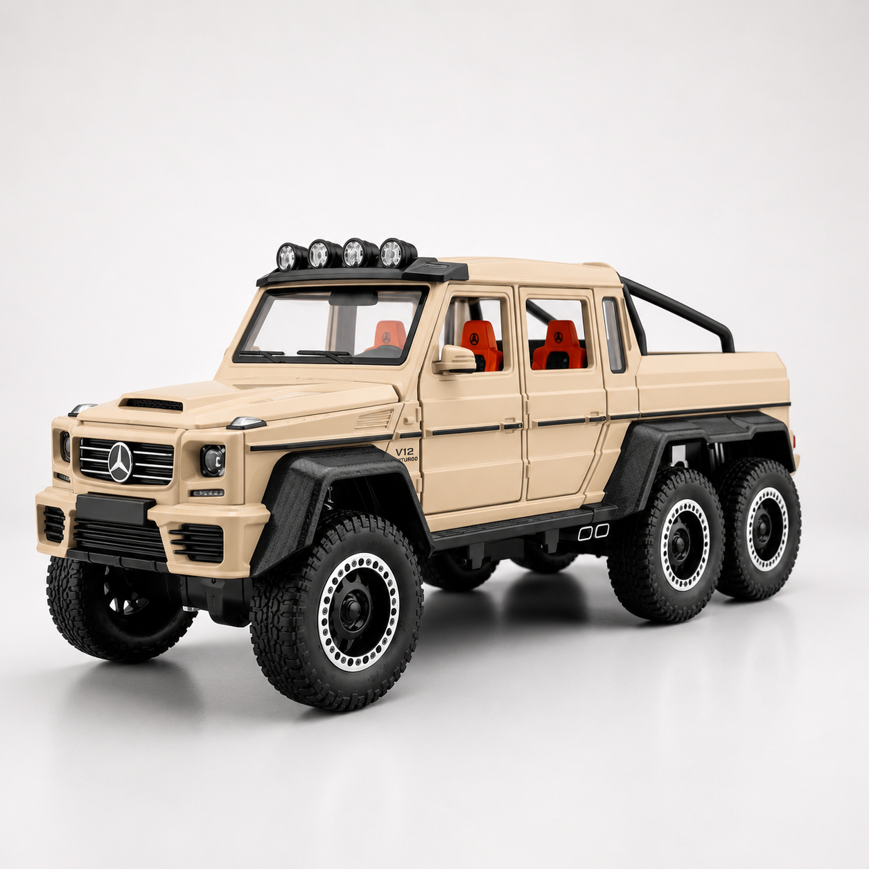 【1/20 BenzAMG 6*6模型】比例1/20 賓士AMG改裝版越野車模型 