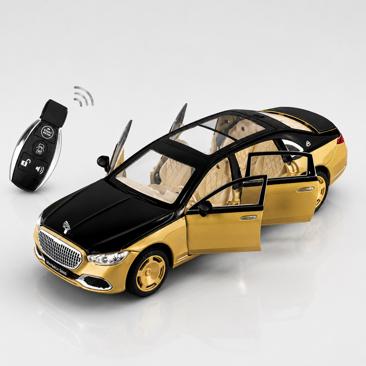 【1/24 Mercedes-Maybach S680】比例1/24邁巴赫S680合金汽车模型 