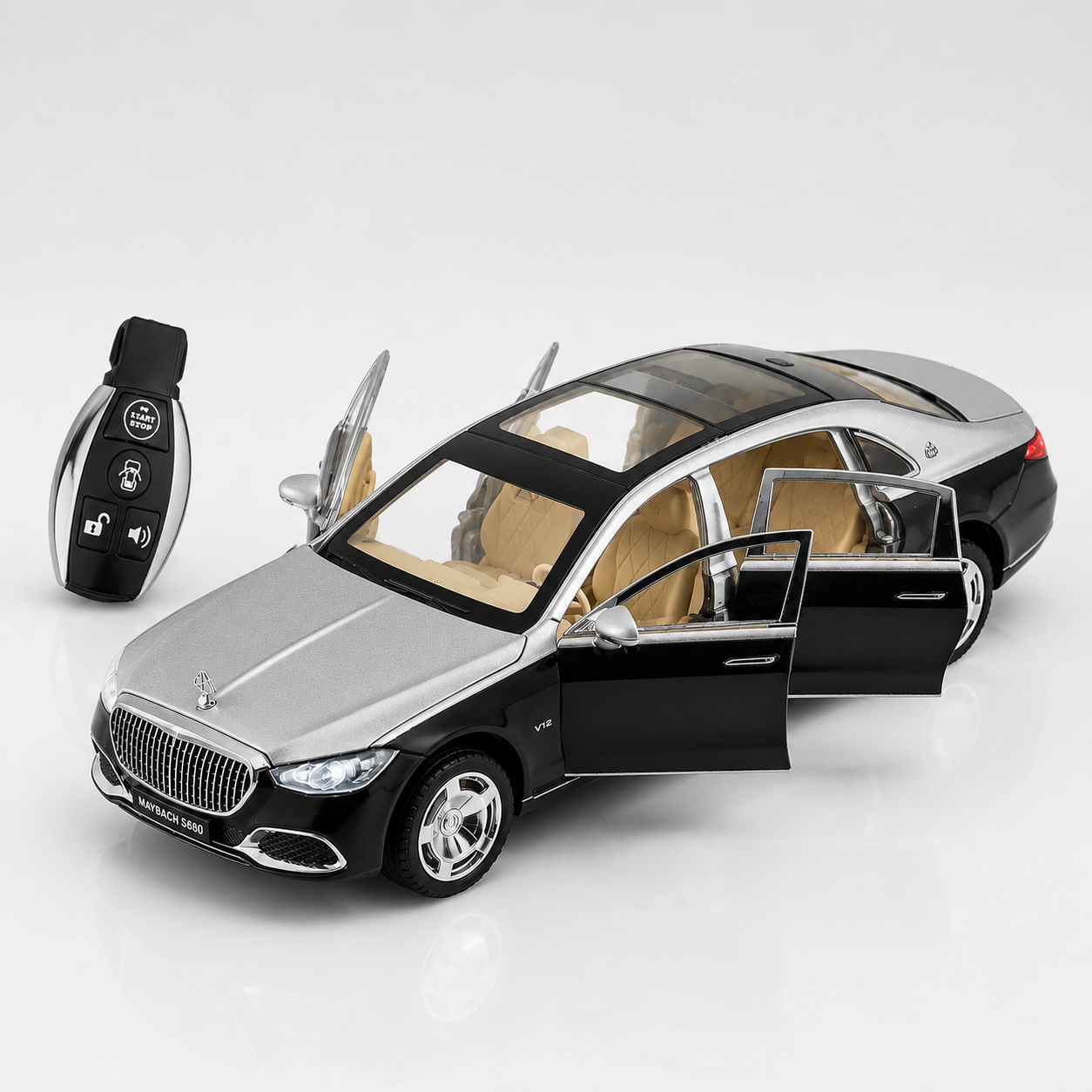 【1/24 Mercedes-Maybach S680】比例1/24邁巴赫S680合金汽车模型 