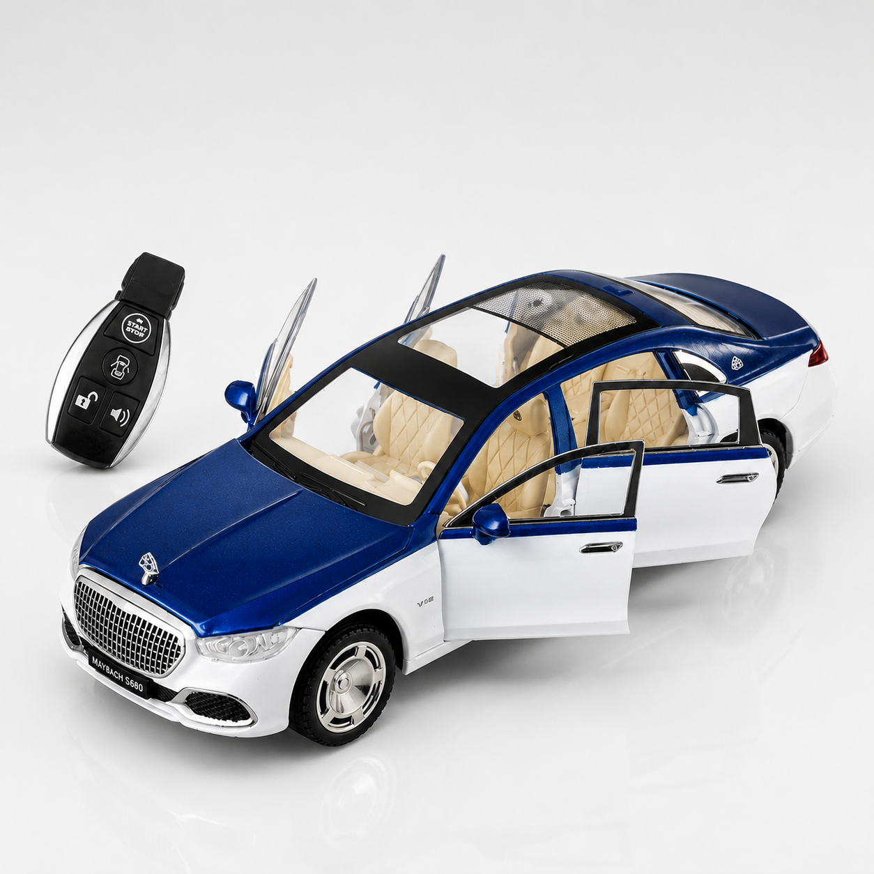 【1/24 Mercedes-Maybach S680】比例1/24邁巴赫S680合金汽车模型 