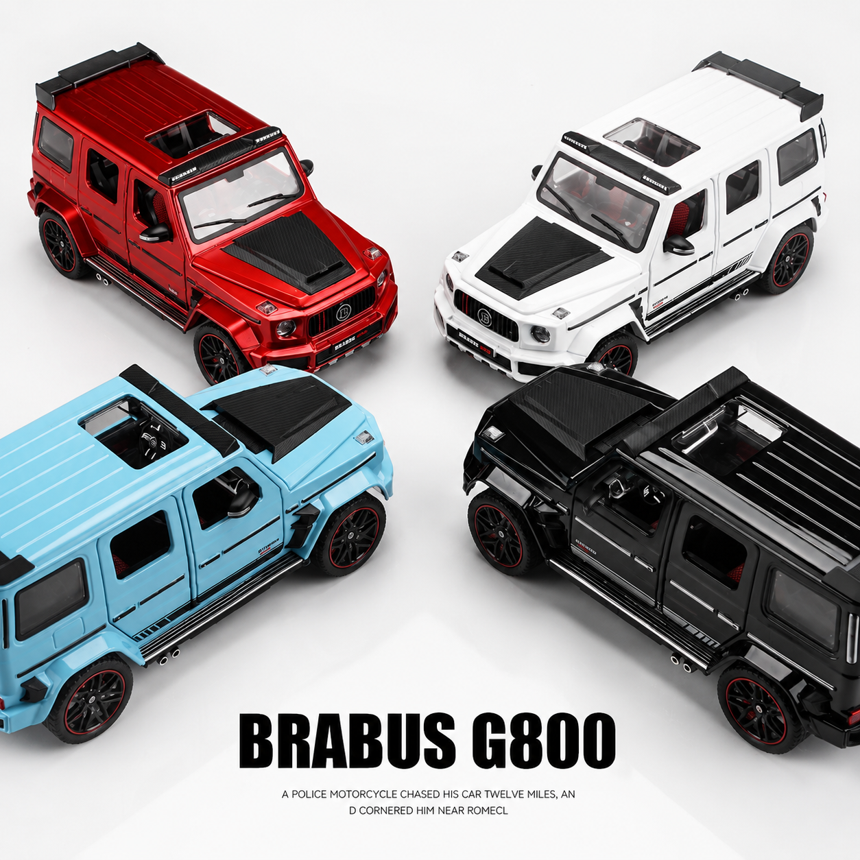 【1/24 BRABUS G 800 】比例1/24賓士巴博斯G800 越野合金汽車模型 