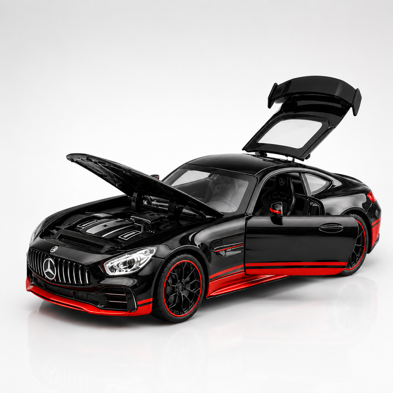 【1/24 ‎Mercedes AMG GT 】比例1/24梅賽德斯賓士AMG GT合金汽車模型 