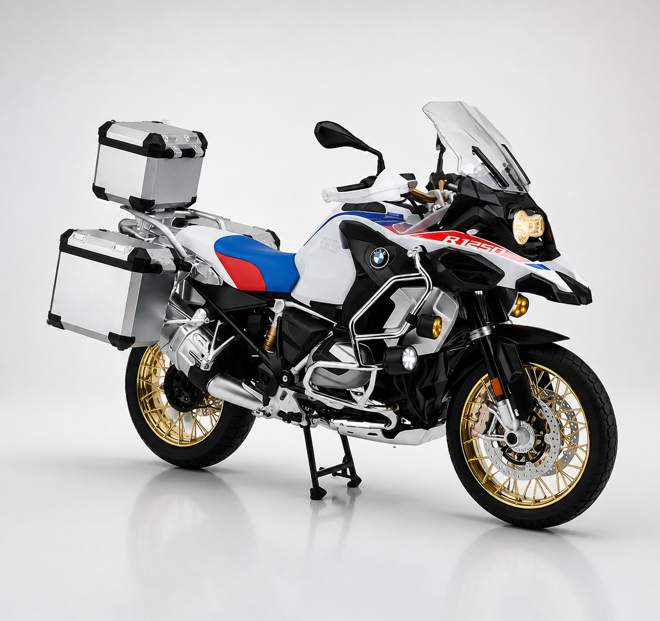 【1/24 ‎BMW R 1250 GS 】比例1/24寶馬 R 1250 GS 越野旅行摩托車合金模型 