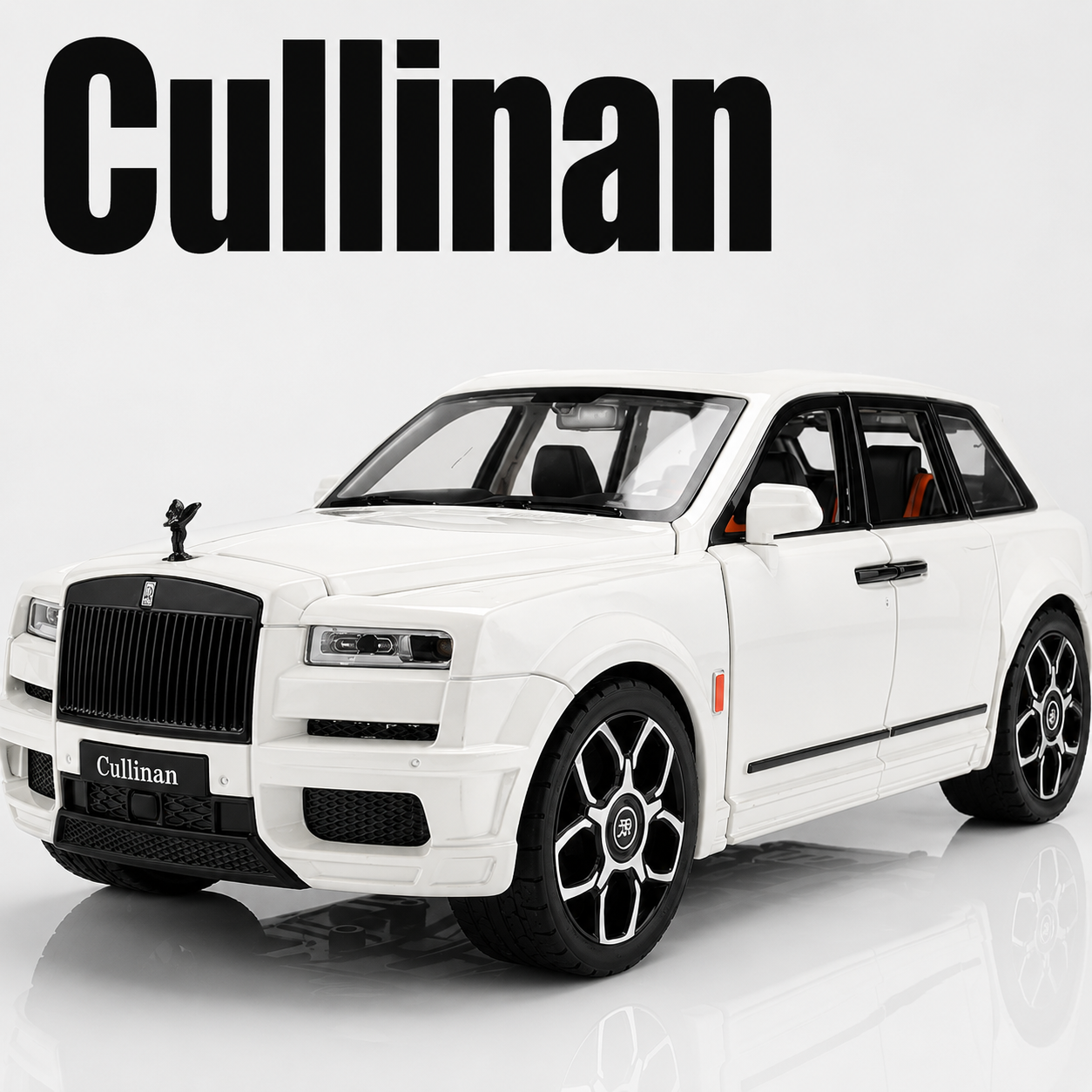 【1:20 Rolls-Royce Cullinan】大號1:20勞斯萊斯庫里南合金汽車模型 內置雨傘可拿出 折疊後視鏡 前後車燈可亮 四輪避震 車門均可開