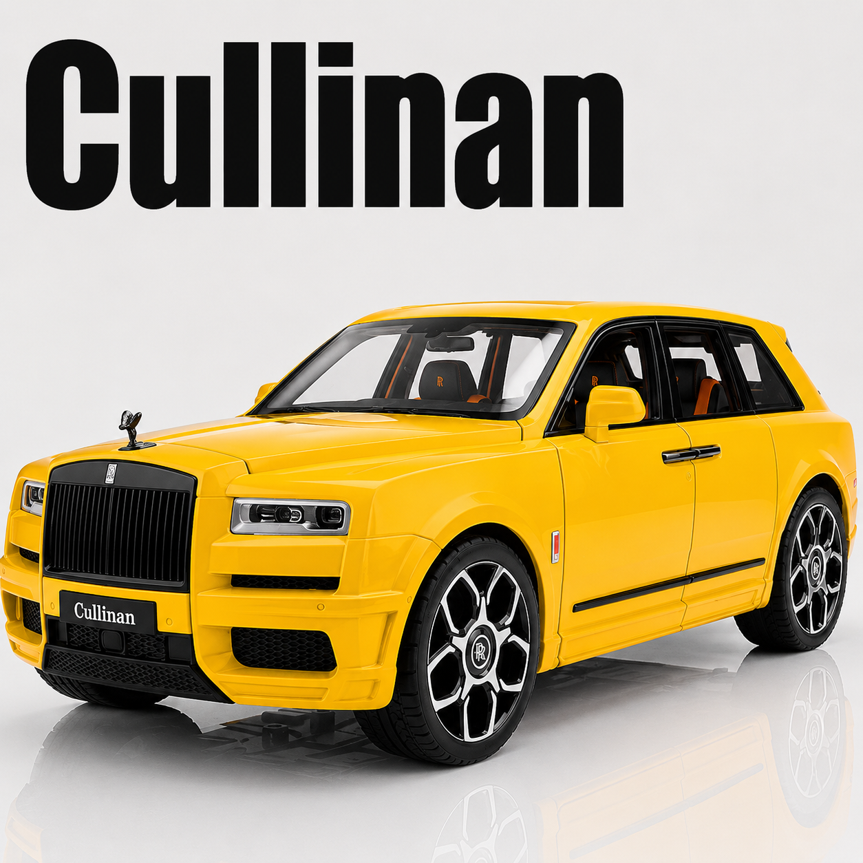 【1:20 Rolls-Royce Cullinan】大號1:20勞斯萊斯庫里南合金汽車模型 內置雨傘可拿出 折疊後視鏡 前後車燈可亮 四輪避震 車門均可開