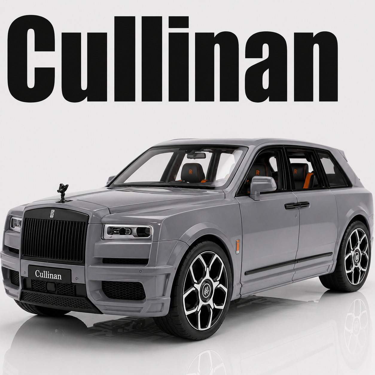 【1:20 Rolls-Royce Cullinan】大號1:20勞斯萊斯庫里南合金汽車模型 內置雨傘可拿出 折疊後視鏡 前後車燈可亮 四輪避震 車門均可開