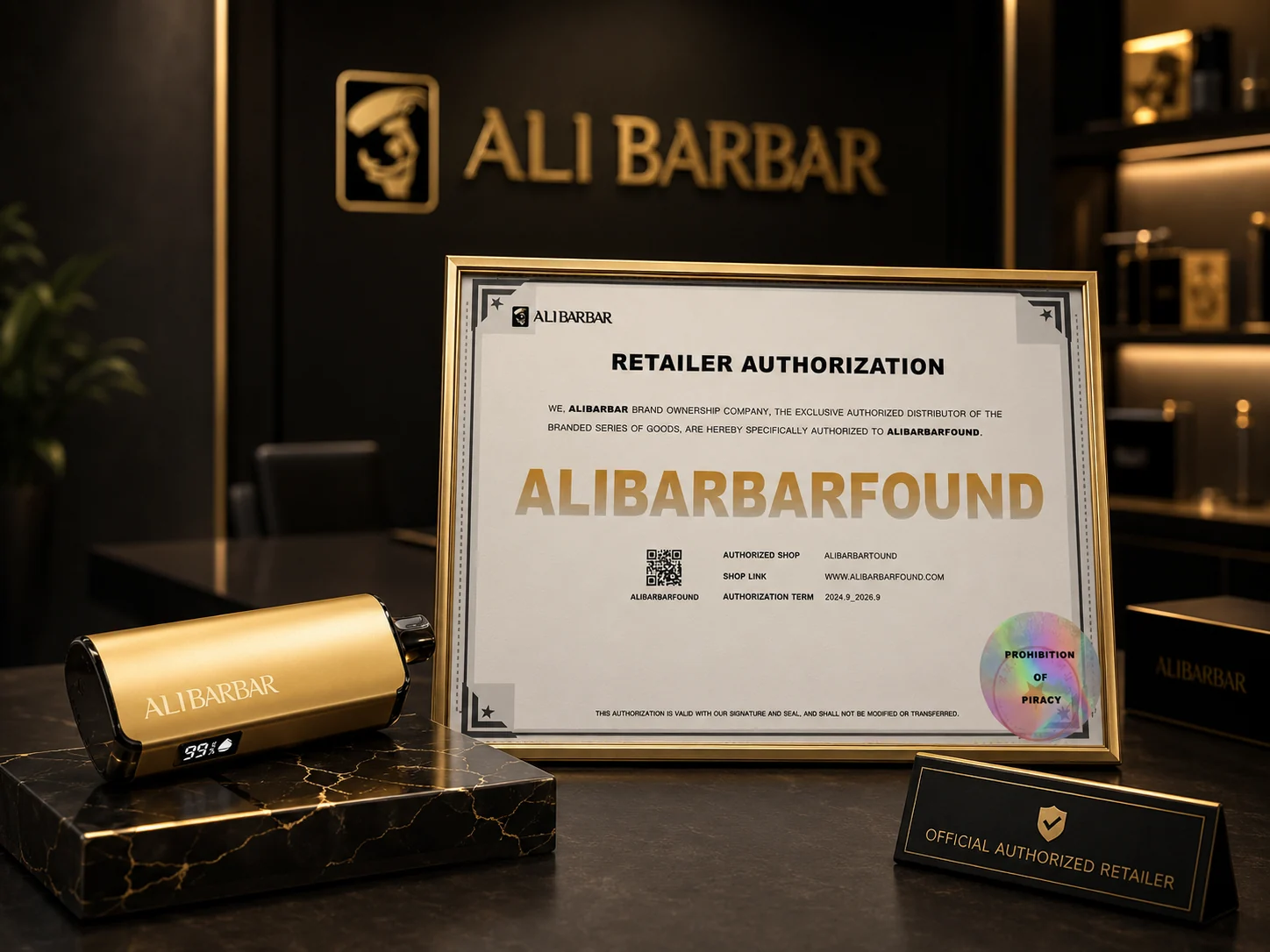 ALIBARBARFOUND retailer authorisation