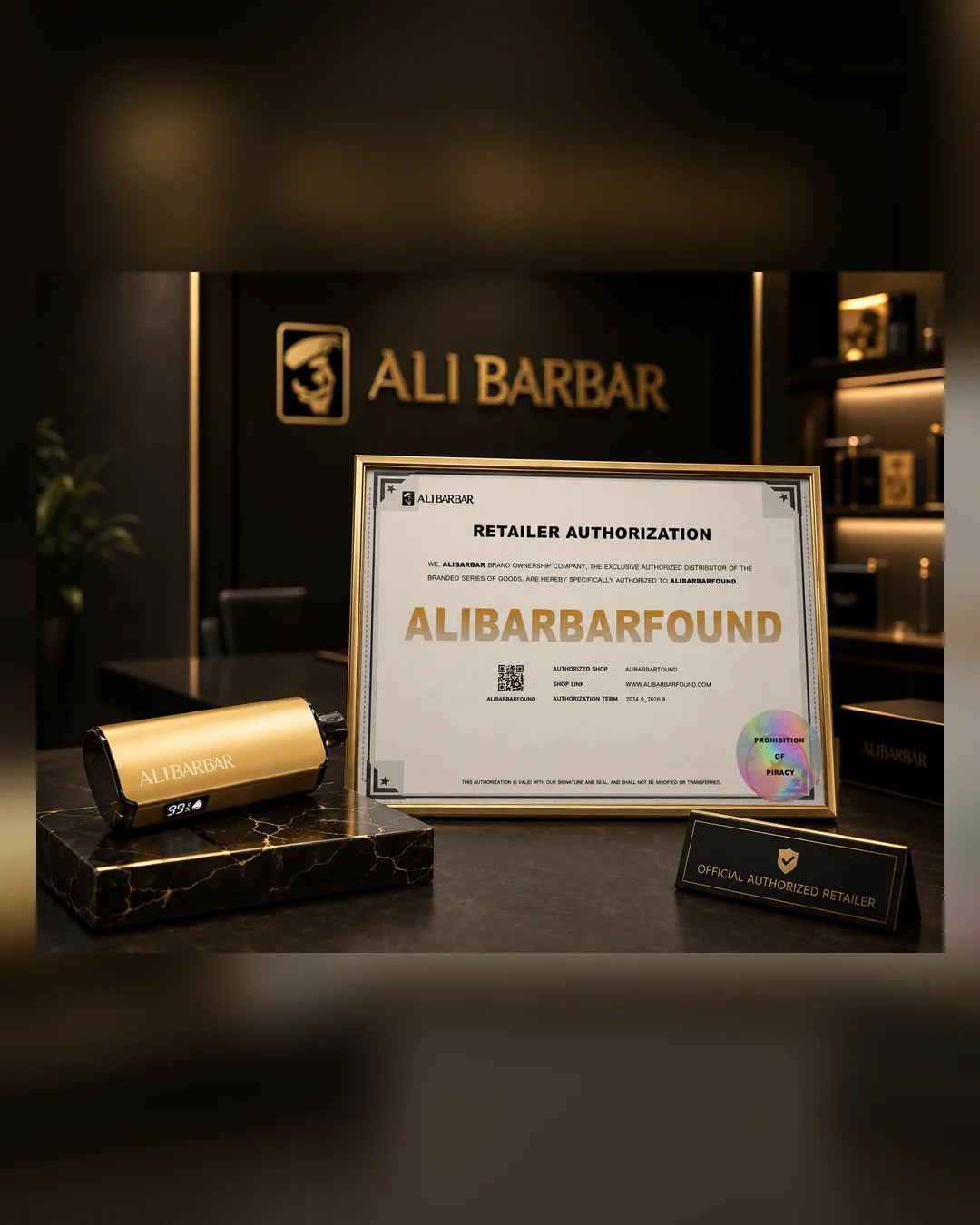 ALIBARBARFOUND retailer authorisation