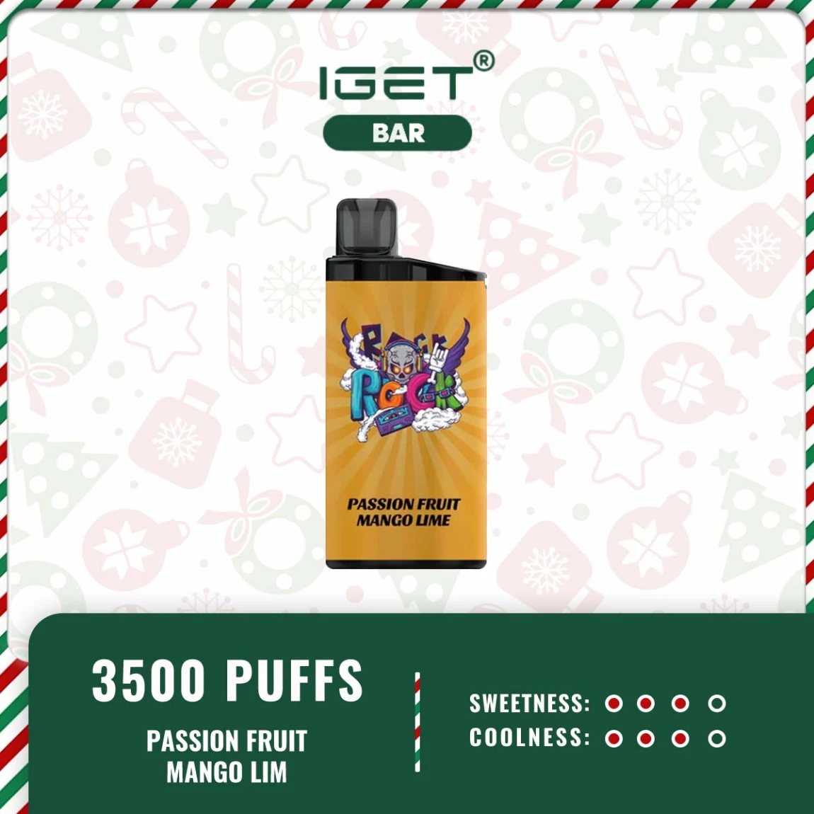 IGET BAR 3500 PUFFS – PASSIONFRUIT MANGO LIME