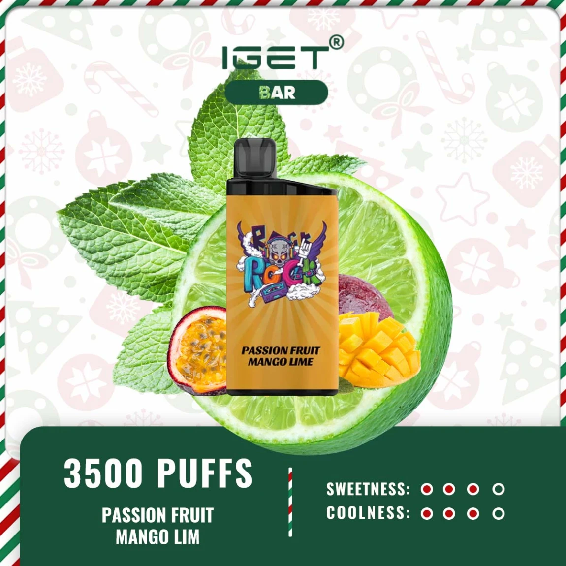 IGET BAR 3500 PUFFS – PASSIONFRUIT MANGO LIME