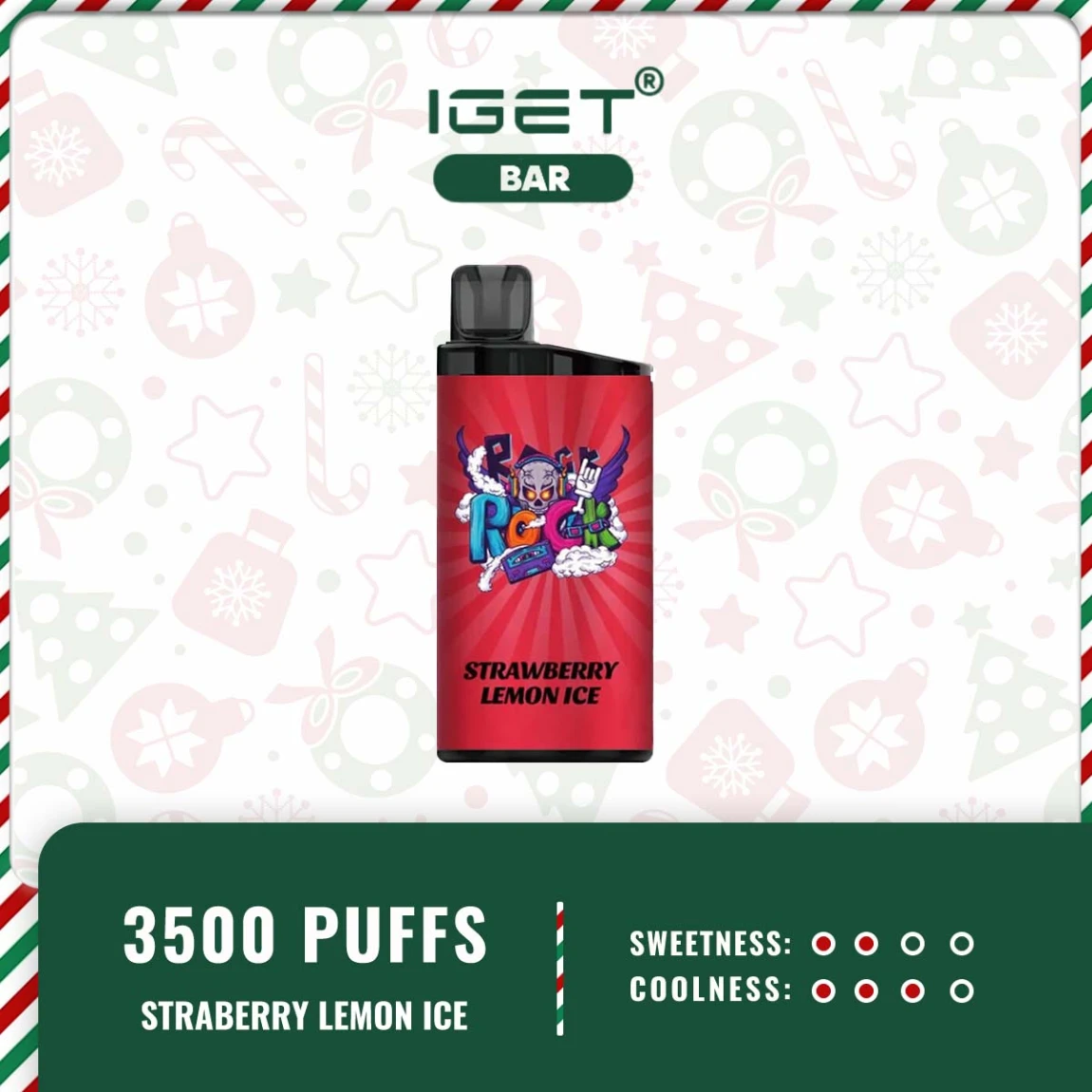 IGET BAR 3500 PUFFS – STRAWBERRY LEMON ICE