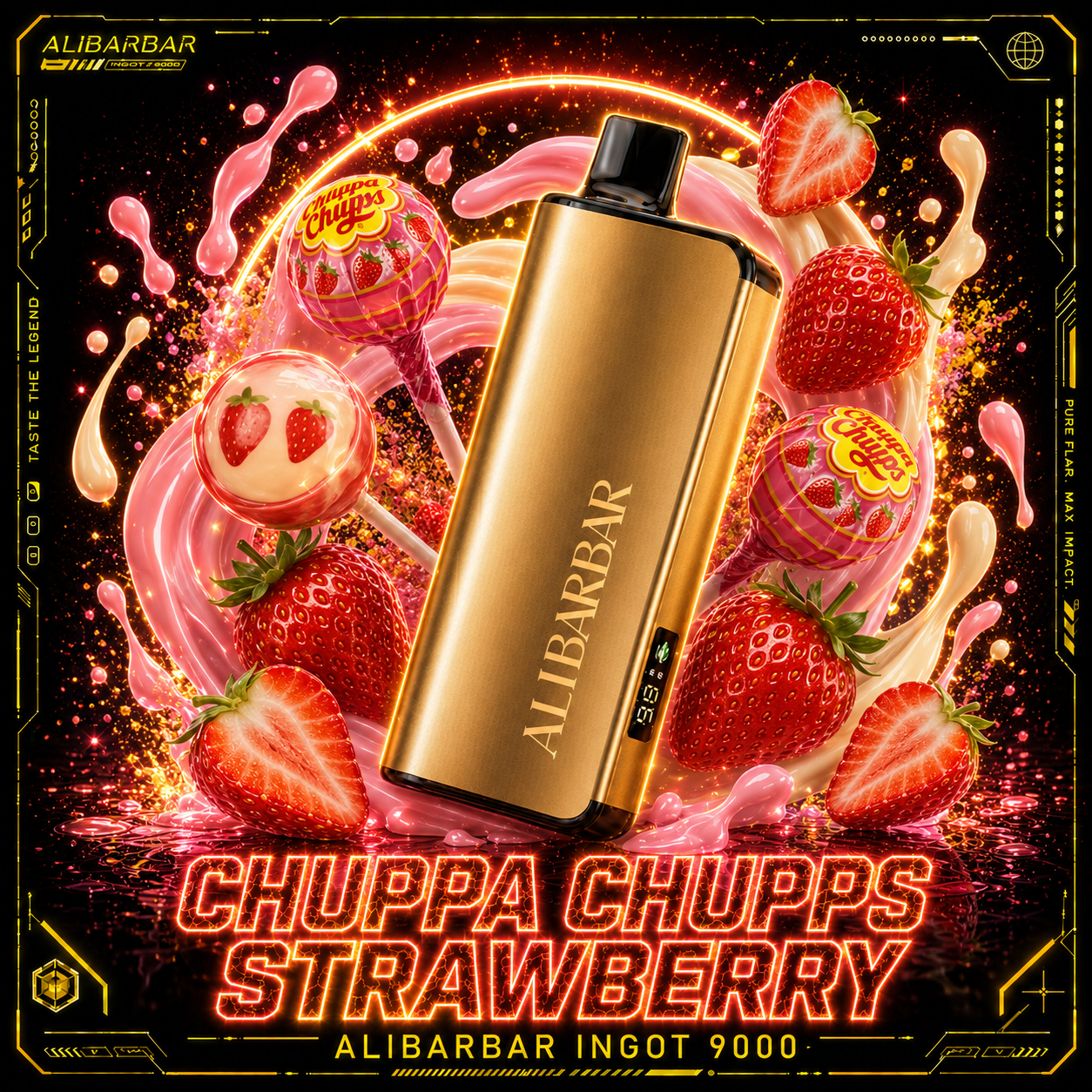 CHUPPA CHUPPS STRAWBERRY – INGOT 9000