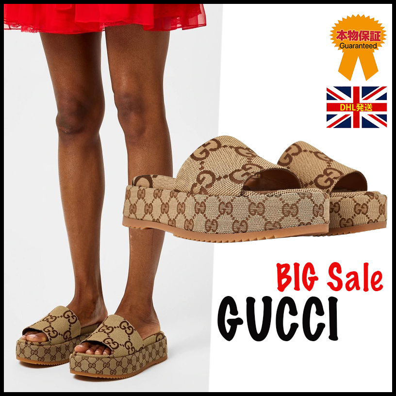 *GUCCI*ウィメンズ プラットフォーム スライドサンダル