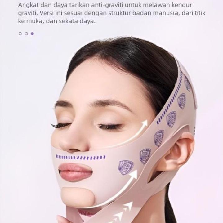 Topeng Angkat Muka V Anti-Kendur, Alat Kontur Wajah Tanpa Jahitan, Boleh Pakai Tidur