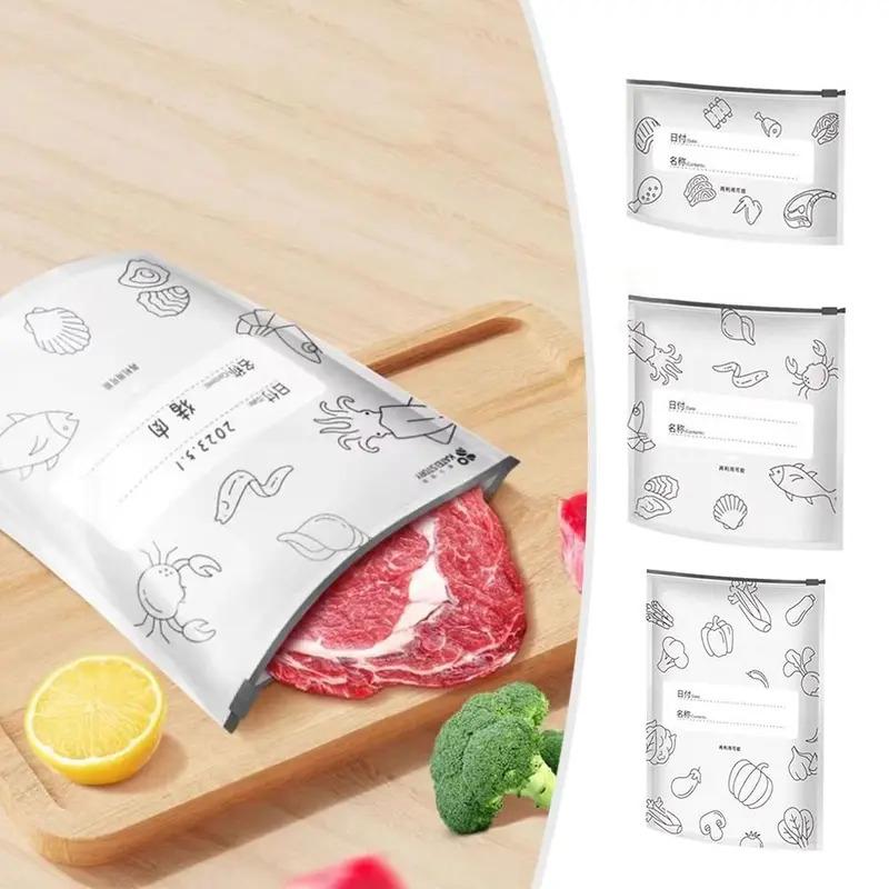 Beg Simpanan Makanan Sejuk Beku Aluminium, Beg Ziplock Boleh Guna Semula, Pelbagai Saiz