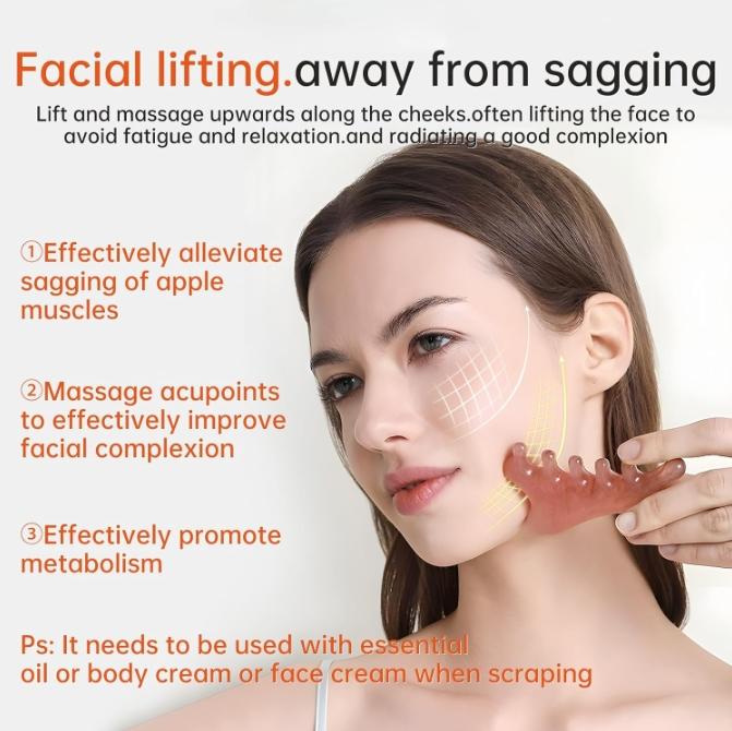 Alat Urut & Gua Sha Serbaguna | Sikat Urut Kepala, Muka & Badan, Anti Kedut, Menggalakkan Peredaran Darah