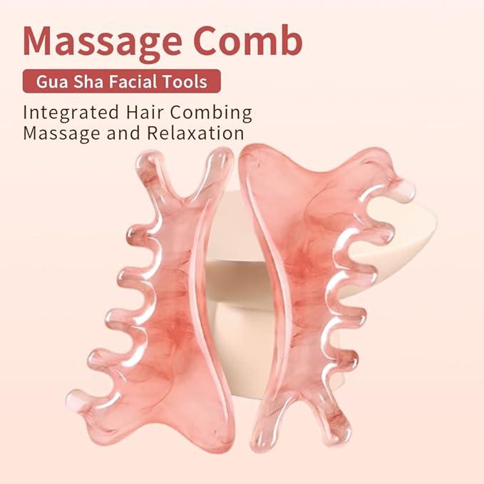Alat Urut & Gua Sha Serbaguna | Sikat Urut Kepala, Muka & Badan, Anti Kedut, Menggalakkan Peredaran Darah