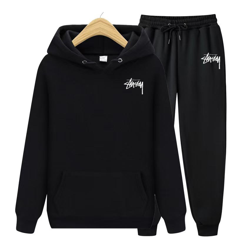 【2025特別割引価格】 STUSSY casual 2-piece set 【top + pants】（ユニセックス）