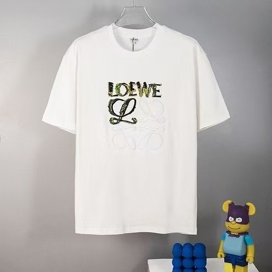 『S-L』夏のカップル刺繍入りトレンディTシャツ