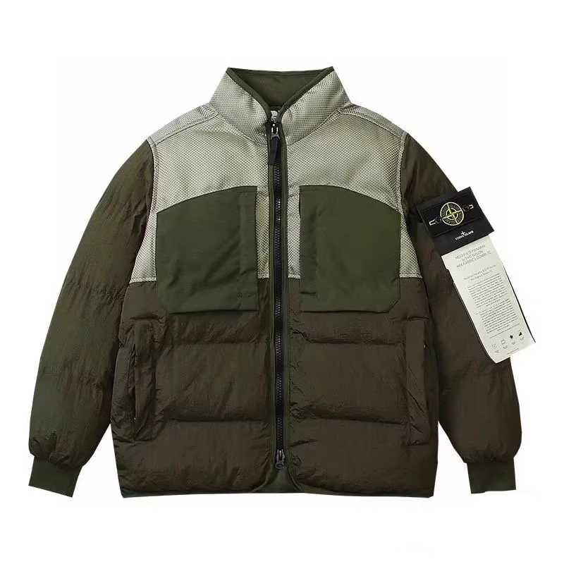 STONE ISLAND マルチエレメントパッチワークダウンジャケット