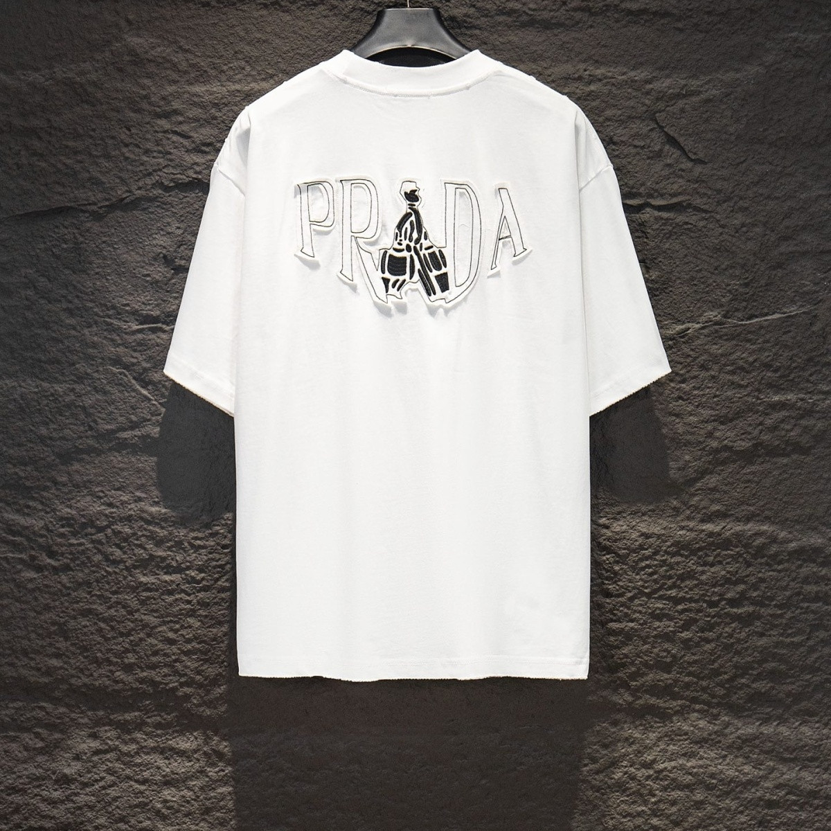 『S-XL』新作ラウンドネック半袖刺繍パッチメンズカジュアルスタイル