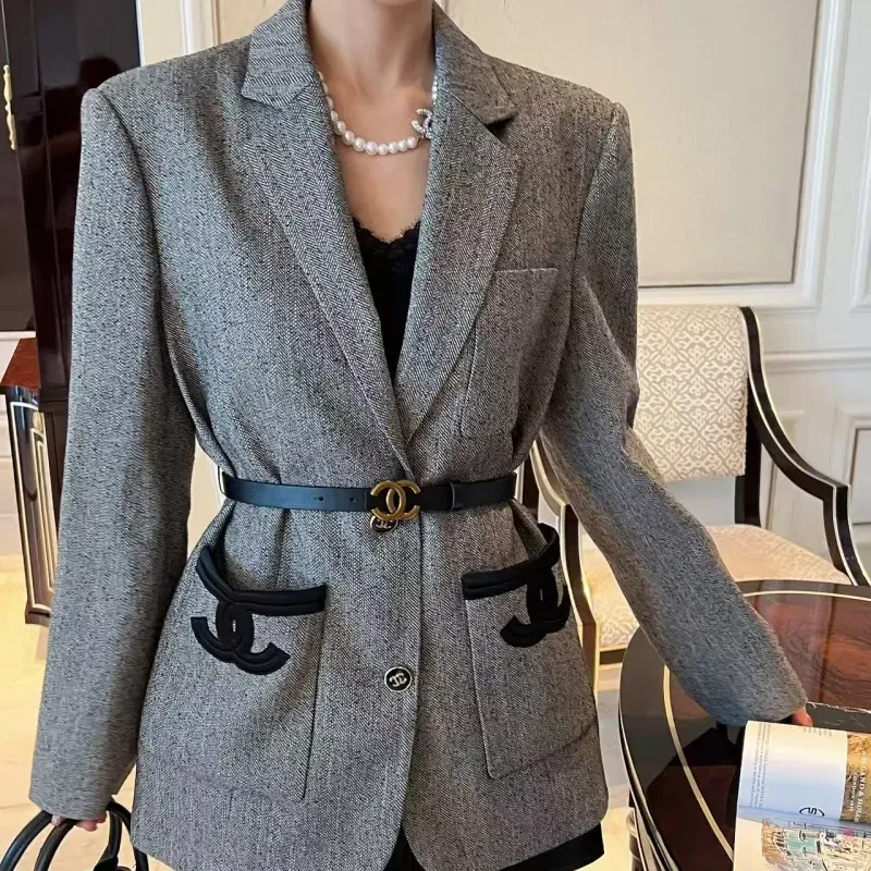 『S-L』超人気商品 大人の定番 合わせやすい 高級感 おしゃれ 折り襟 アウター