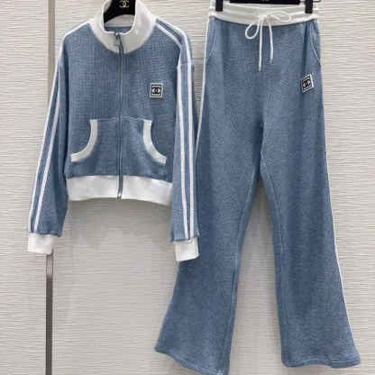 『S-L』話題沸騰中 大人気 優しい雰囲気 カジュアル スタンドネック セットアップ