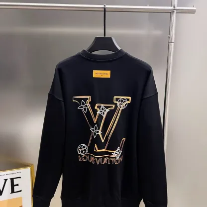 『S-1XL』男女兼用の人気のカジュアルルーズラウンドネック刺繍長袖スウェットシャツ