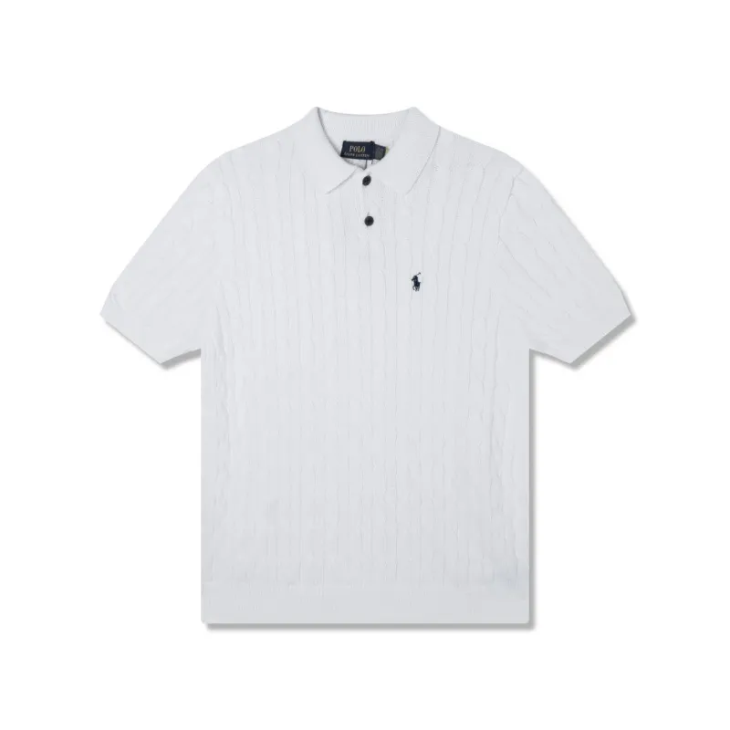 『S-XL』今季も大流行 着心地良い トレンド POLOネック ニット生地 Tシャツ