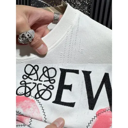 [Copy]『M-3XL』メンズ高級刺繍入りクルーネック半袖Tシャツ
