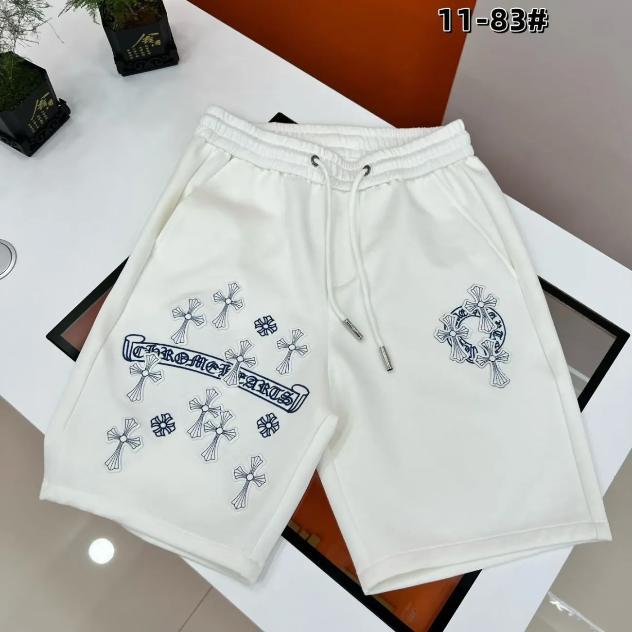 『L-5XL』トレンディでスタイリッシュな高級刺繍入りストレッチショーツ