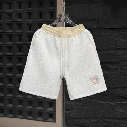『M-3XL』高級カジュアルショーツ、流行の夏物刺繍入りメンズパンツ