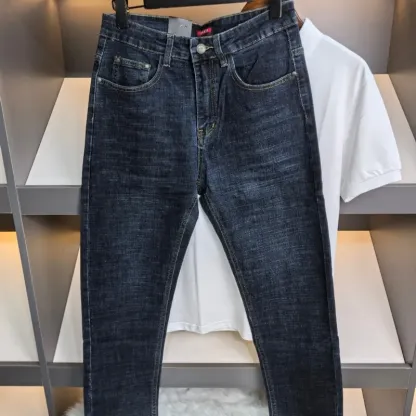 『S-2XL』メンズトレンドのスリムフィットカジュアルジーンズ